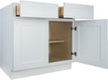 Hollywood Fabiani Design Base Kitchen Cabinet - 33 in. W x 24 in. D x 34.5 in. H, Shaker White, Solid Wood Frame, 1/2-Inch Cabinet-Grade Plywood Box, Soft-Close Door, Ready to Assemble
