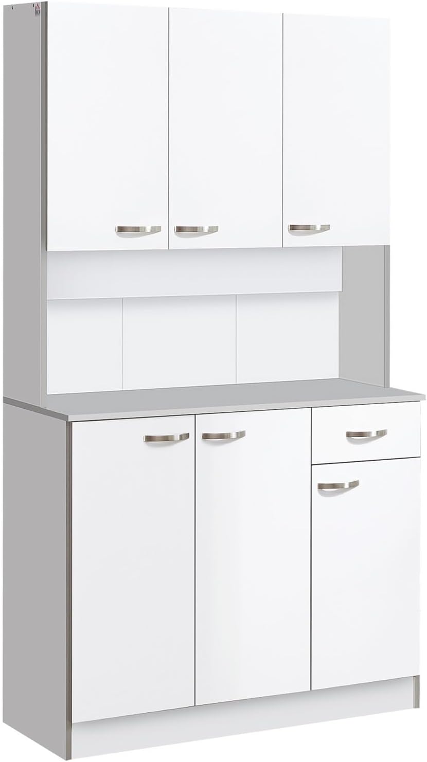 71" Modern Freestanding Kitchen Buffet Hutch with Server and Storage,for Kitchen