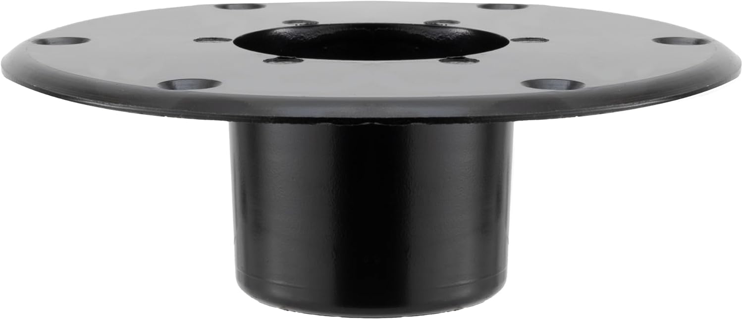 Russell Products MA-1112B Pedestal Table Base, Flush Mount - Black