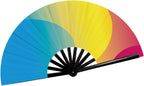 1Pc Large Folding Hand Fan Retro Cloth Fabric Chinese for Men/Women Festival, Dance, Gift Chinese