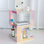 Modern Acrylic Side Table, Clear Acrylic Nightstand, Multifunctional End Table, 3-Tier, No Assembly Required