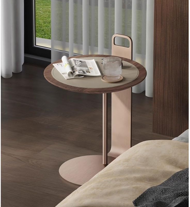 Living Room Sofa Side Table Tea Light Luxury Home Bedroom Saddle Leather Storage Small