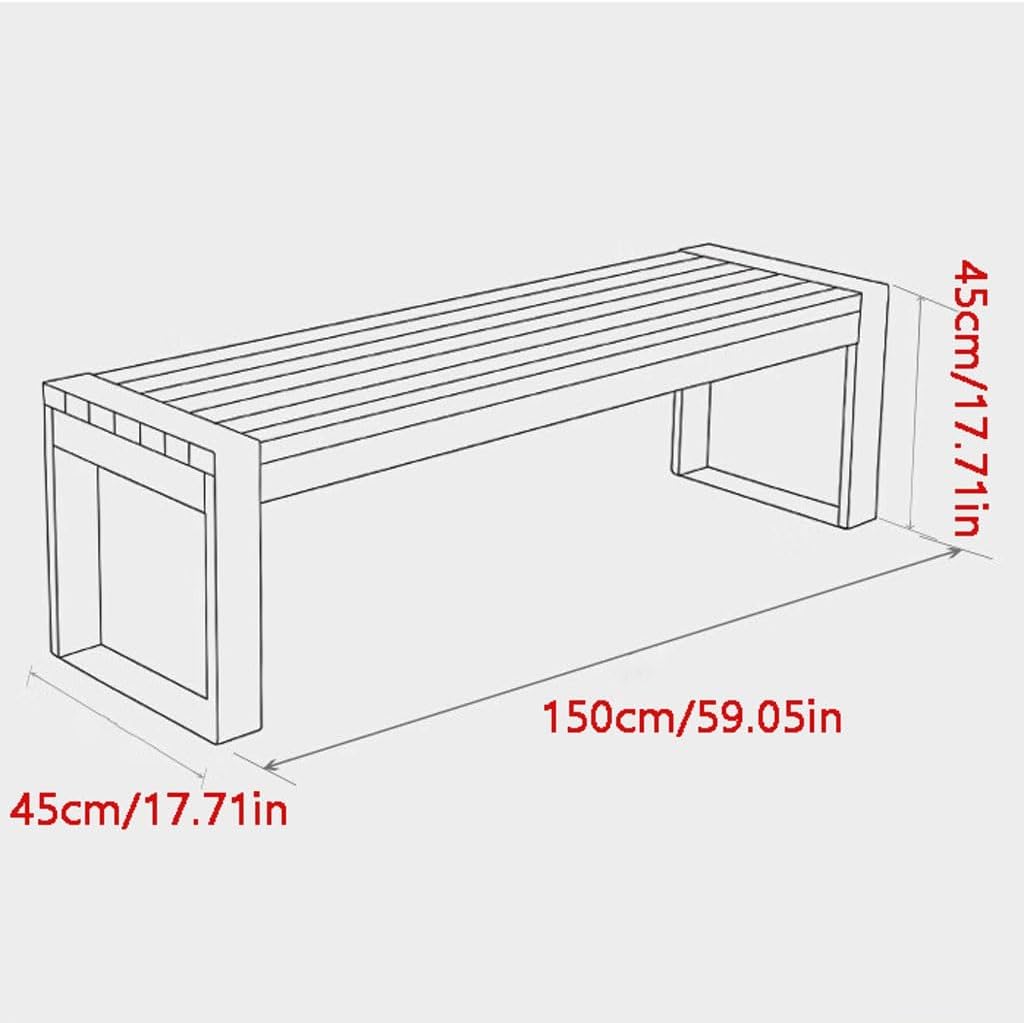 Patio Benches for Outdoors Outdoor Leisure Bench Stainless Steel Park Rest Street Double Seat Garden Benches for Outdoors