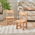 Pure Wood Solid Wood Children Chair for Kids, Kindergarten and Kids' Home Furniture-Natural(2 Same Chairs)