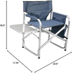 Faulkner Director Chair with Folding Tray, Blue