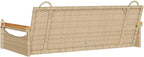 Patio Swing Bench Beige,Beige Poly Rattan Swing Bench Durable, Stylish Outdoor & Indoor Garden Furniture for Two Patio Furniture