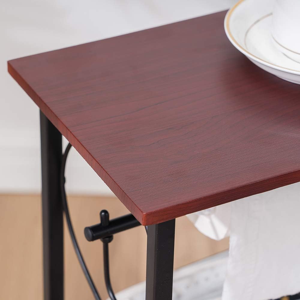 End Table,Industrial Retro Small Side Table for Small Spaces Living Room Bedroom Kitchen and Office (Coffee)