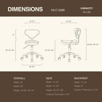 Ergonomic Saddle Seat Adjustable Pneumatic Hydraulic Drafting Swivel Rolling Stool Chair for Medical Hygienic SPA Massage Salon Home and Office - Hilo 508 (Tan, with Backrest)