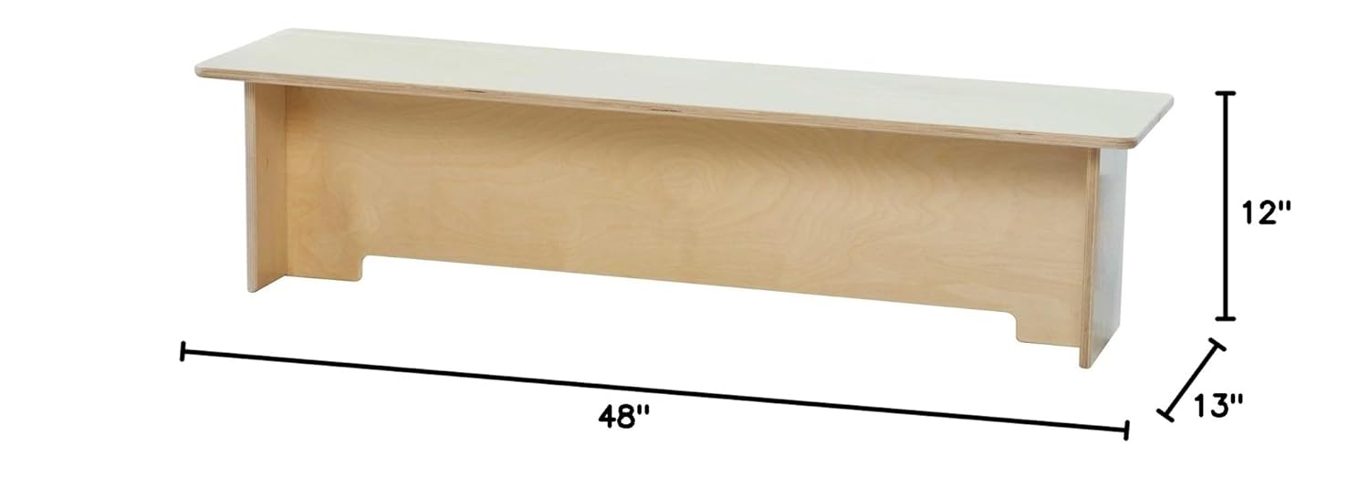 Wood Designs 99319 Toddler Bench – Wooden Classroom Seating for Young Children