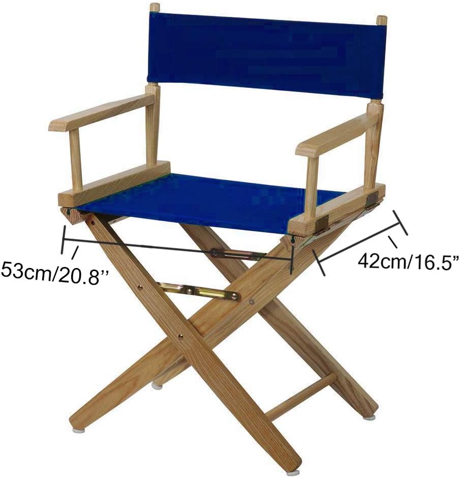 STAY GENT 2 Set Replacement Cover Canvas for Directors Chair, 20cm X 52cm + 52cm X 41cm Blue