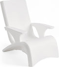 Step2 Vero Adirondack Chair, Stylish Poolside Lounger, Fade-Resistant, Waterproof Patio Furniture for Sun Shelf, Use in Pools up to 9-Inches of Water, Weighted, White