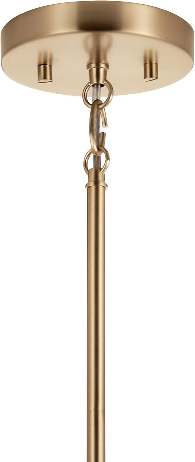 Kichler Madden 1-Light Mini Pendant Light Fixture with Clear Glass Shade in Champagne Bronze, Sloped Ceiling Compatible for Kitchen Island Hanging Lighting (15" x 7 "), 52725CPZ