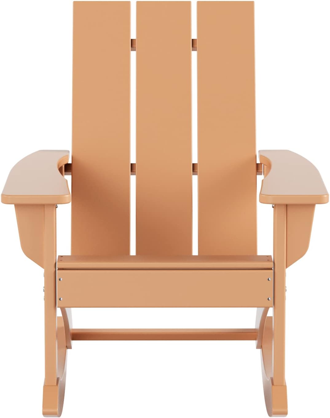 HDPE Shoreside Modern Rocking Poly Adirondack Chair (Set of 4),Teak