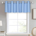 DECOVSUN Light Sky Blue Valances for Windows 70X18 Inches Blackout Thermal Insulated Valance with Grommet Top for Kitchen Living Room Short Straight Drape Valance for Bedroom Kids Room 1 Panel
