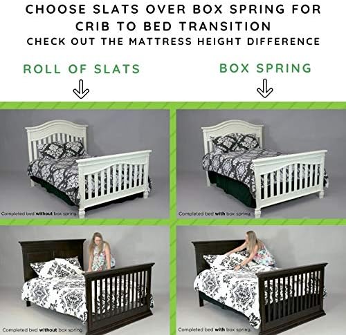 Full-Size Conversion Kit Bed Rails for Young America Convertible Cribs - Solid Wood Rail - Toddler and Adult Bed Rail for Full-Size Beds - Essential Nursery & Baby Furniture (Walnut)