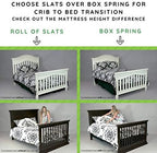 Full-Size Conversion Kit Bed Rails for Young America Convertible Cribs - Solid Wood Rail - Toddler and Adult Bed Rail for Full-Size Beds - Essential Nursery & Baby Furniture (Walnut)