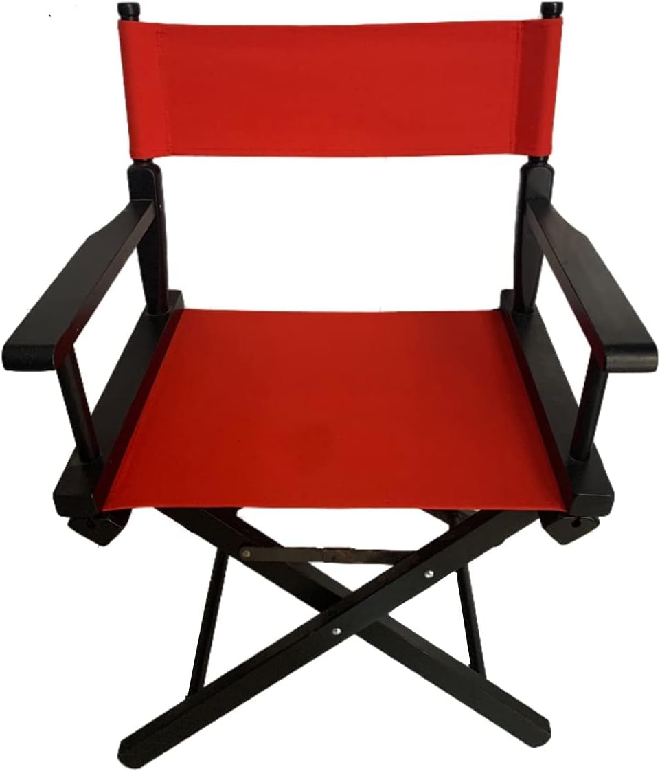 TBACW 1 Set (3pcs) 18''L X 15''W Directors Chair Canvas Replacement Director Chair Replacement Canvas with Round Fiberglass Stick for Directors Chairs Director Chair Covers Replacement Canva (Red)
