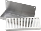 Stainless Steel Beer Drip Tray 12"x4.9" Wall ed with Drain Hole - Perfect for Homebrew, Craft Beer Dispenser, Bar Tool, Beve Serving Solut