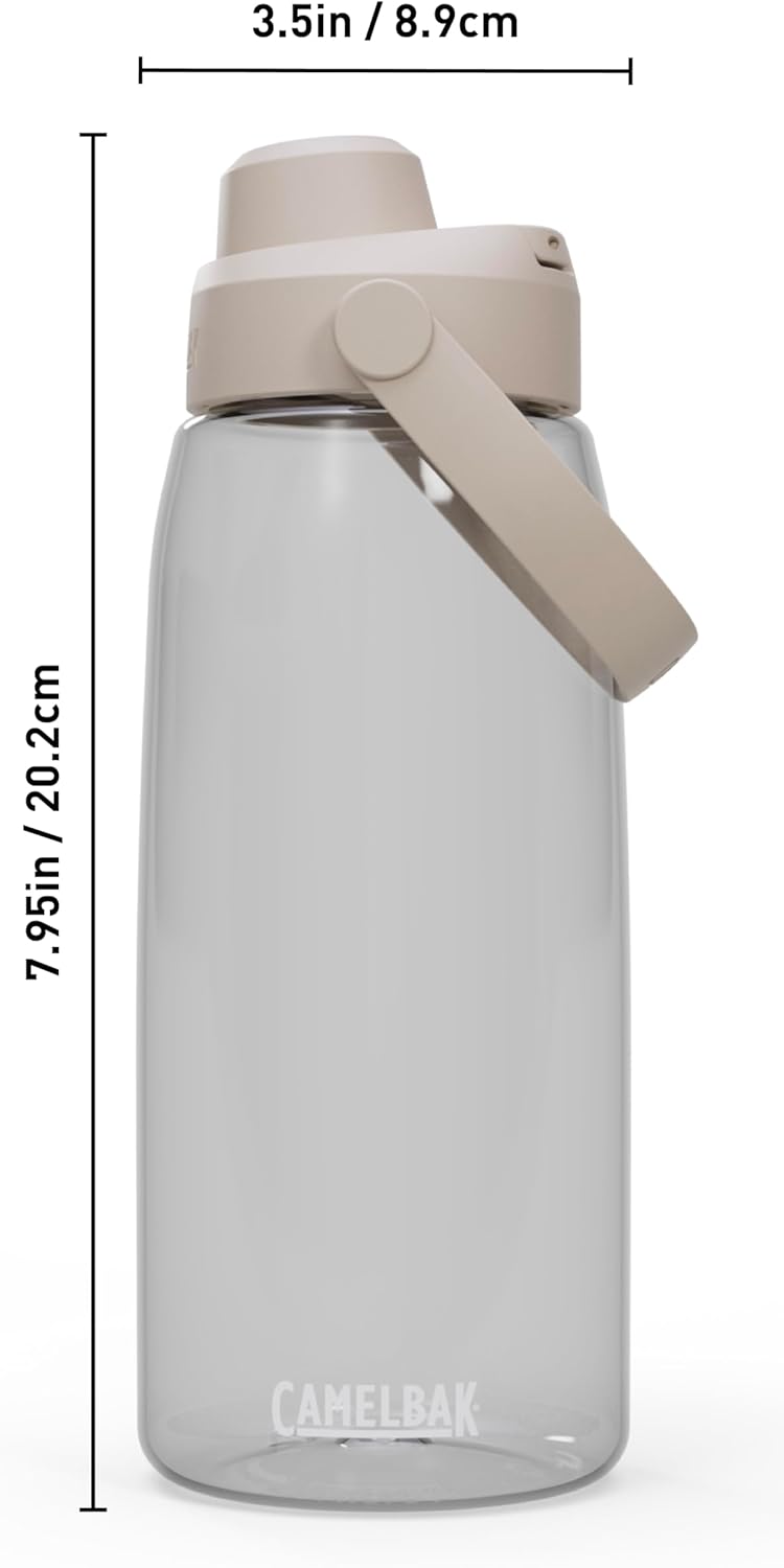 CamelBak Thrive Chug Water Bottle, High Flow Lid Design for Quick Everyday Hydration and Active Use, 32oz, Clear