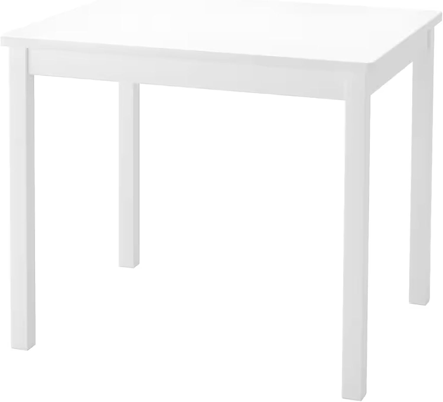 PJ Wood Children's Table for Creative Play, Puzzles and Games, Solid Rubberwood and Fiberboard Construction, Ideal for Ages 0-6 Years, White
