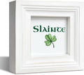 Simply Said, ST Patrick's Day Decor, 15x15 Inches Framed Wooden Sign for Home Decorate, Slainte Wood Sign Plaque, Clover Table Decor, Irish Decors, Farmhouse Decos to Shelf Decorations