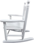 Kids Rocking Chair, Toddler Rocking Chair, Children’s Rocking Chair Porch Rocker Chair with Classic Rocker and Hardwood Construction, for Nursery, Indoor, Outdoor, Living Rooms, Bedrooms (White)