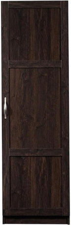 Pemberly Row Wood Storage Pantry, 60 in Height, Raised Panel Doors, Engineered Wood, Cinnamon Cherry Finish, Adjustable Shelves, Hidden Storage, Tall Cabinet for Kitchen, Dining Room, Office Use