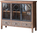 Entryway Cabinet Retro Glass Dining Sideboard Wine Cabinet Home Creative Restaurant Carved Storage Cabinet Sideboard Storage Cabinet
