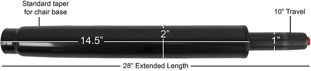 OFFICE LOGIX SHOP Replacement Drafting Stool Gas Lift Cylinder Pneumatic Shock - Full Stool Height -