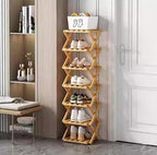 Foldable Narrow Shoe Rack Multi-Layer Storage Cabinet Space-Saving Design for Home Dormitory Rental Room