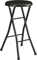 Folding Stool,24-Inch Collapsible Stool,Portable Stool with 200lb Capacity,Suitable for Indoor or Outdoor Use,Black