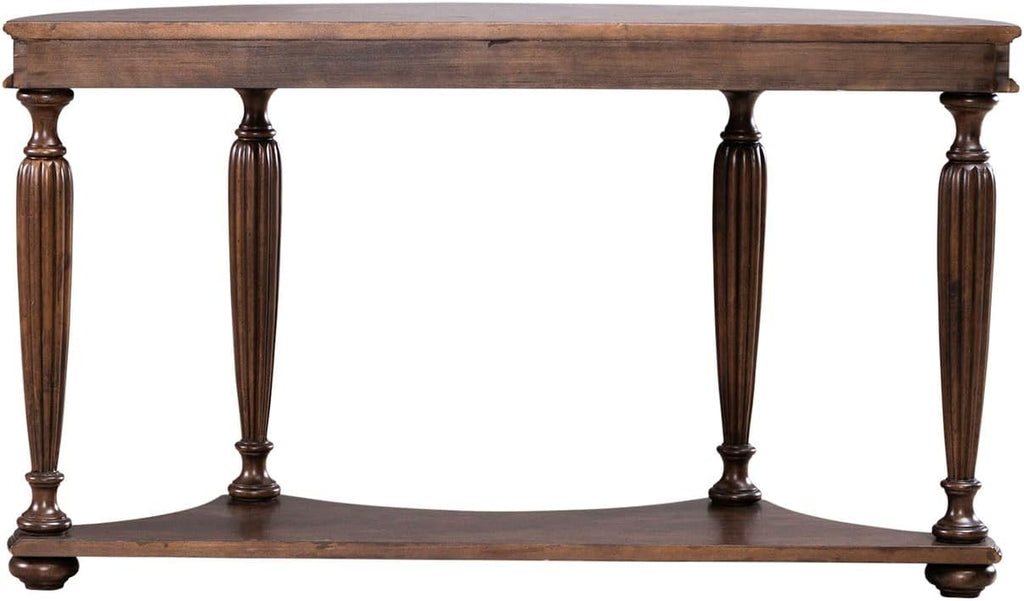 Liberty Furniture Allington Demilune Sofa Table for Living Room - Satin Sienna