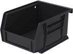 Akro-Mils 30210 AkroBins Plastic Storage Bins, Space-Saving Stackable Bins for Garage, Pantry, Craft Organization, 5" x 4" x 3", Black, 24-Pack