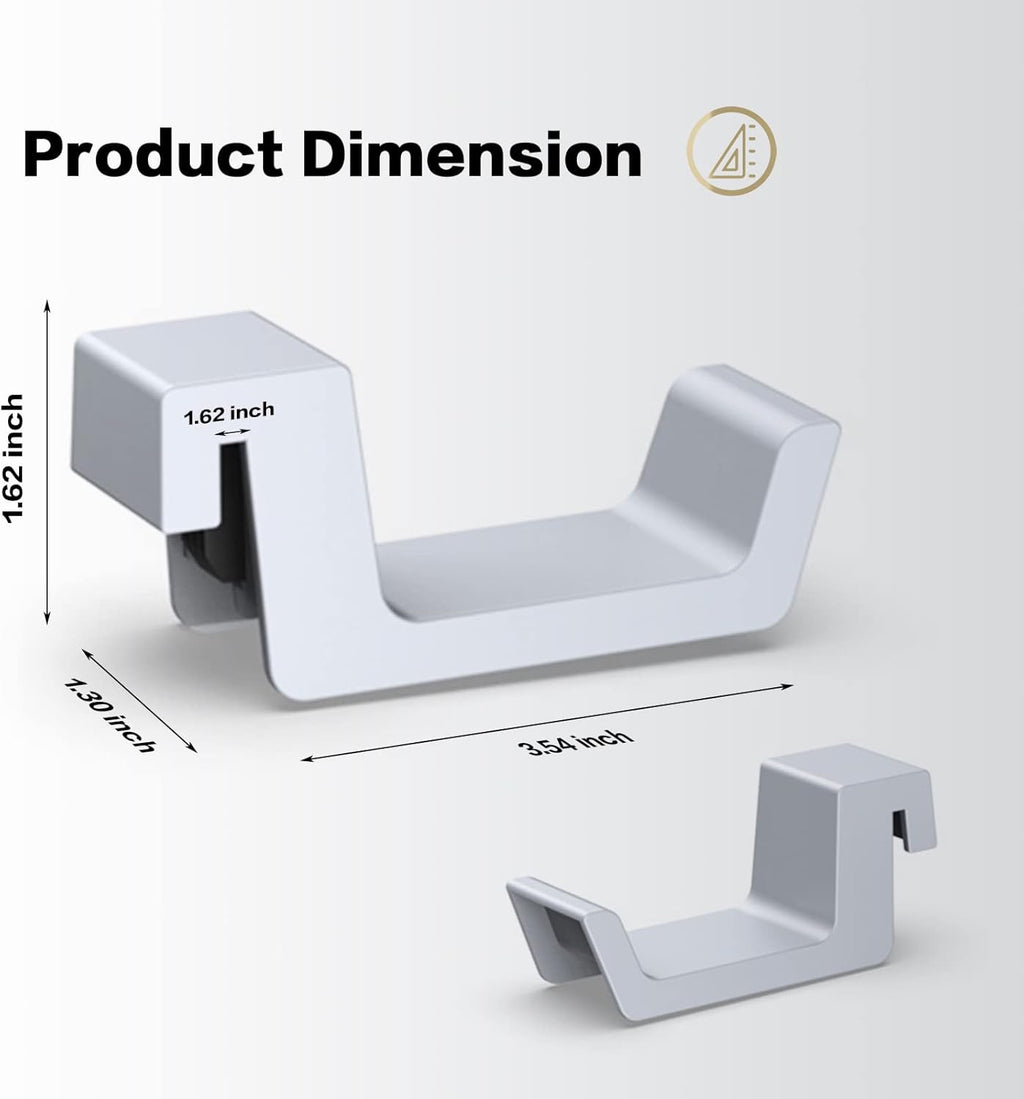 NexiGo PS5 Headphone Holder, [Minimalist Design] Mini Headphone Hanger with Supporting Bar, for Sony PlayStation 5 Gaming Headset, White