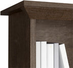 Bush Home Salinas 60W Hutch for L Shaped Desk in Ash Brown