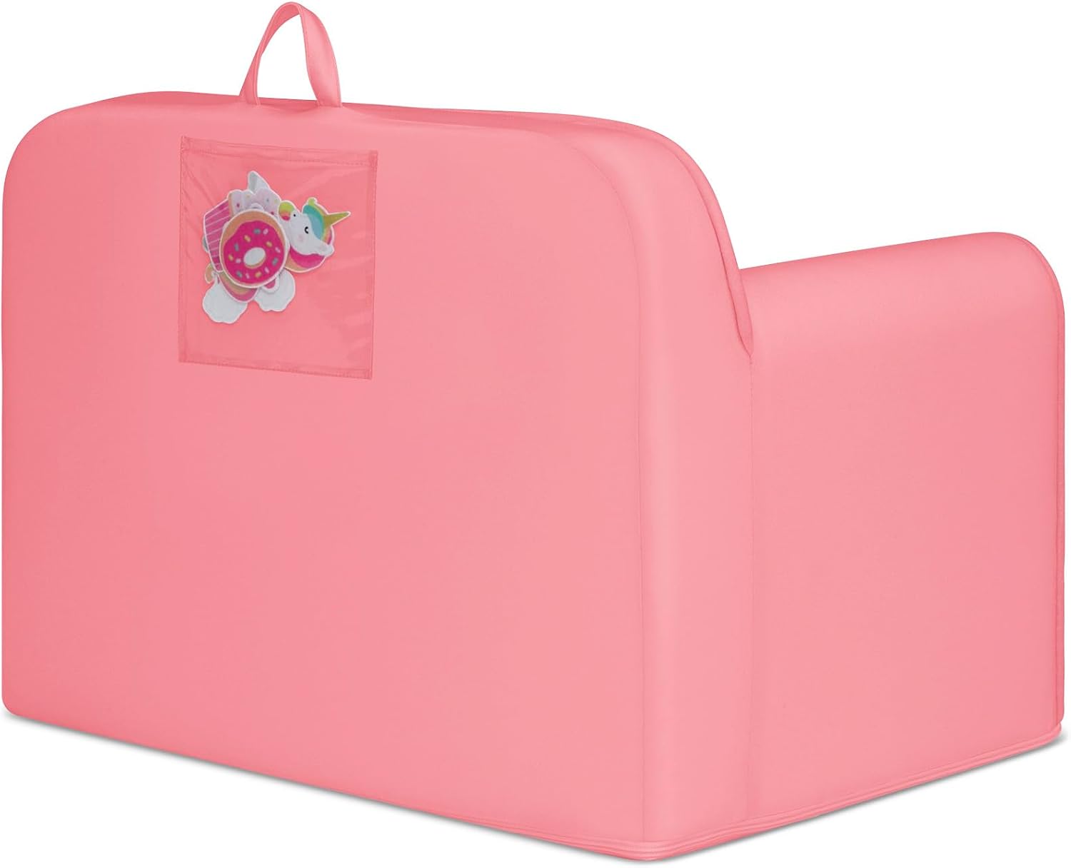 Delta Children Personalized Mix & Match Cozee Kids Chair with Interchangeable Patches, Rainbow