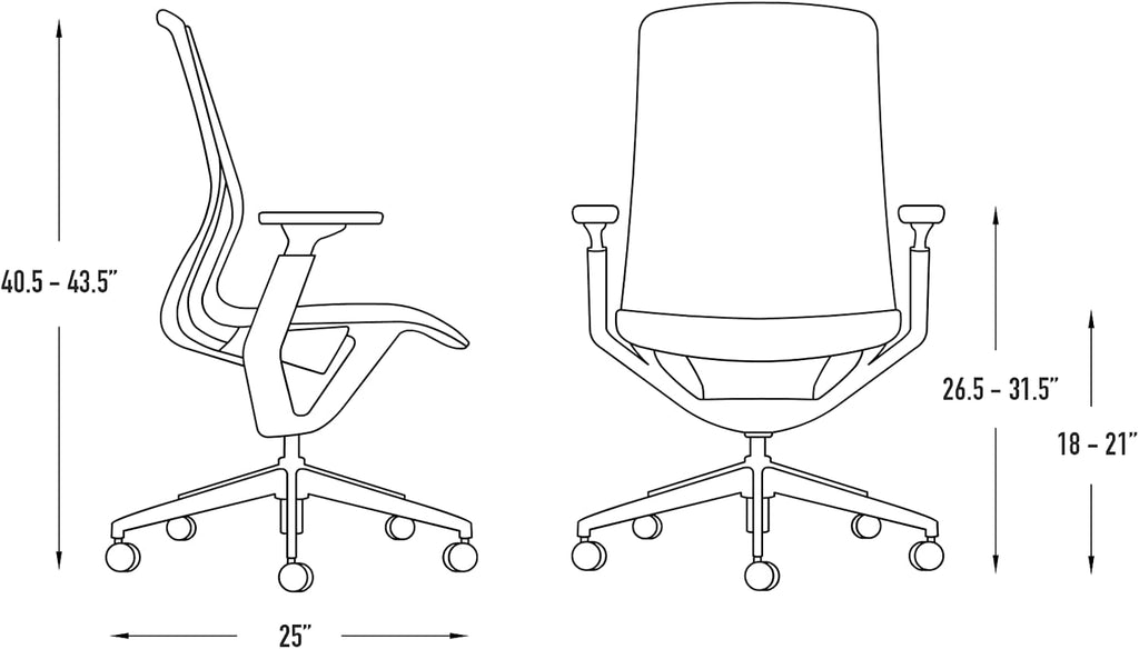 Laura Davidson Furniture Waverly Mesh Office Chair - Mid Back Mesh Chair, Adjustable Height & Arm Rest, Swivel, Seat Tilt - Red Mesh/Dark Grey Frame