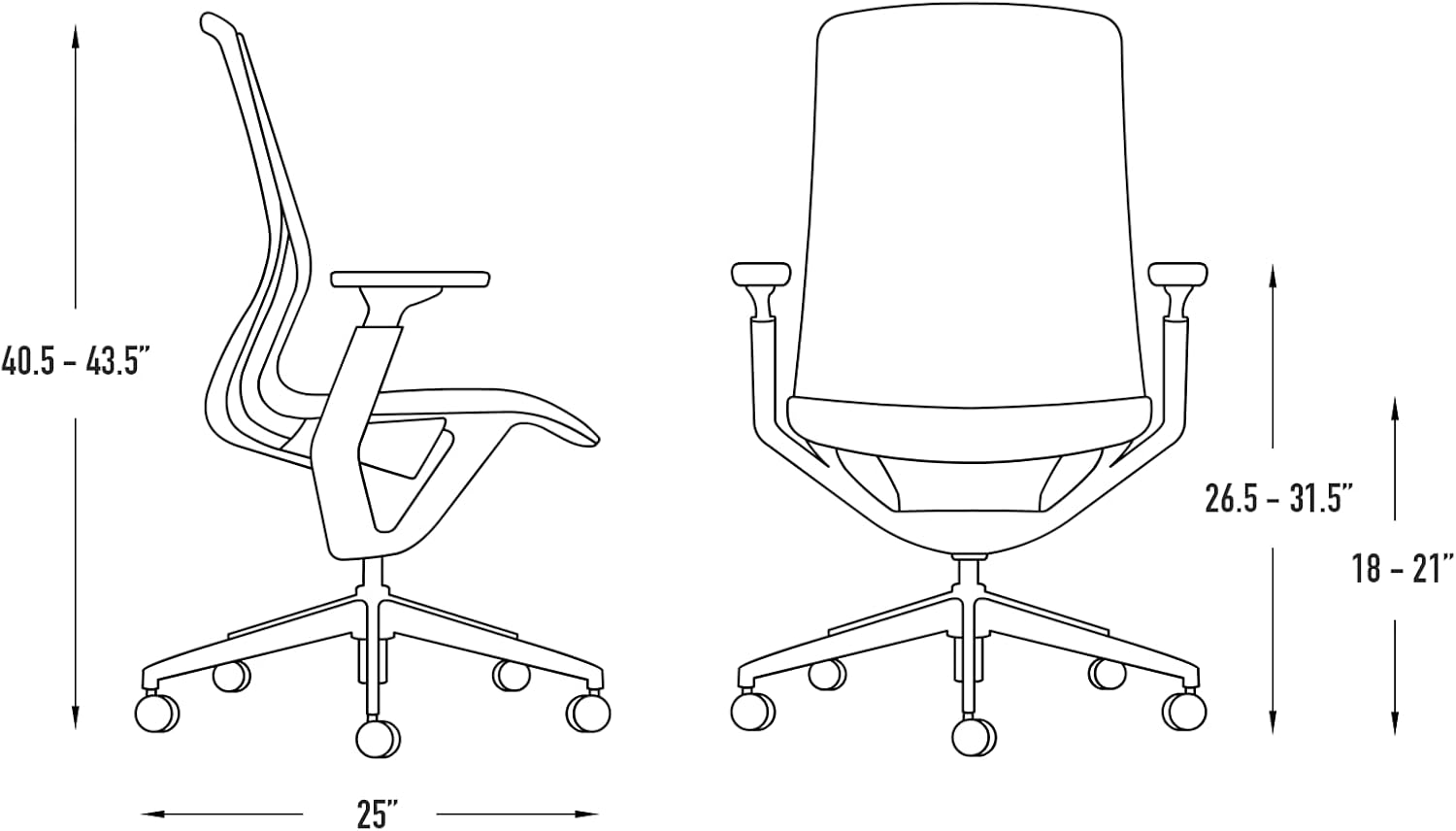 Laura Davidson Furniture Waverly Mesh Office Chair - Mid Back Mesh Chair, Adjustable Height & Arm Rest, Swivel, Seat Tilt - Red Mesh/Dark Grey Frame