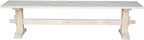 Solid Parawood Trestle Bench Unfinished 72", Kitchen/Dining Furniture, Sturdy & Reliable, Paint or Stain in Any Color, 450 lb Capacity, Entryway, Living Room, Family Room, Breakfast Nook, Unfinished