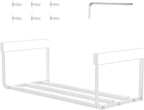 Shoe Storage Rack, Expandable Shoe Rack, Under Shelf Shoe Rack, Carbon Steel Under Shelf Shoe Rack Hanging Shoe Tray for Cabinet Shoe Cupboard (White)