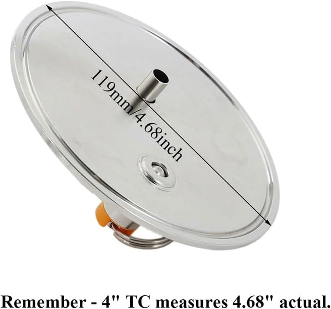Stainless Steel Triples Clamps End Cap with Ball Post Dry Hoppers Accessories Brewing Equipment Supplies