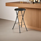 Folding Stool,24-Inch Collapsible Stool,Portable Stool with 200lb Capacity,Suitable for Indoor or Outdoor Use,Black