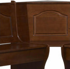 Riverbay Furniture Kitchen Dining Wood Corner Unit, Walnut Brown Finish, Pine and MDF, Under Bench Storage, 67" x 48" x 33.5", Versatile Space-Saving Bench for Organized and Functional Kitchen Seating