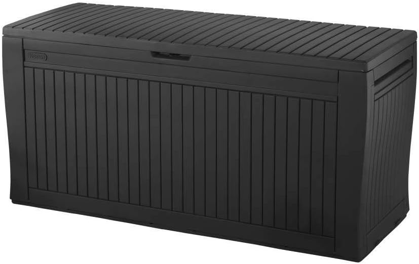 Keter Comfy Storage Box 270 L, Graphite Color, 116.7 x 54.6 x 8.6 cm