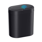 jinligogo 5 Gallon Bathroom Trash Can with Lid, Automatic Motion Sensor Black Trash Can, Touchless Slim Waterproof Garbage Bin for Kitchen, Bedroom, Office, and Bathroom