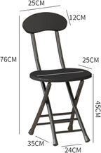 1 Pack Guest Chairs Foldable Metal Folding Stools 76cm - Stackable Simple and Stylish Hard Seats Commercial Event Seat,for Indoor Outdoor(Stone Black)