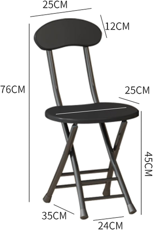 1 Pack Guest Chairs Foldable Metal Folding Stools 76cm - Stackable Simple and Stylish Hard Seats Commercial Event Seat,for Indoor Outdoor(Stone Black)
