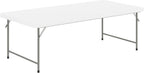 BizChair 4.93-Foot Kid's Granite White Plastic Folding Table