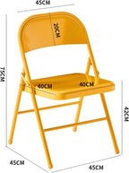Portable Stackable Folding Chairs with Backrest Commercial Seating for Events Offices Weddings and Parties