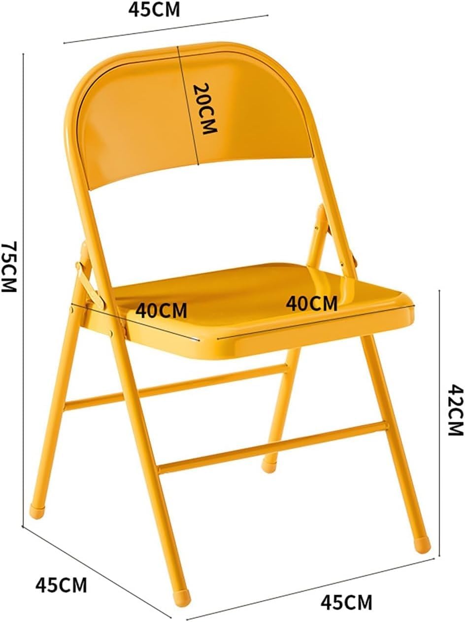 Portable Stackable Folding Chairs with Backrest Commercial Seating for Events Offices Weddings and Parties